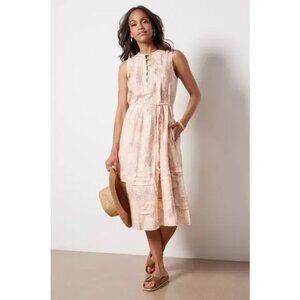 Faherty Peach Midi Dress